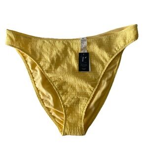 abercrombie and fitch curve love Bikini Bathing Suit Bottoms Size XXL Yellow